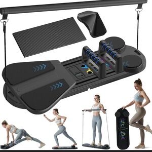 Pilates Board,Foldable Pilates Reformer Sets with Timer,